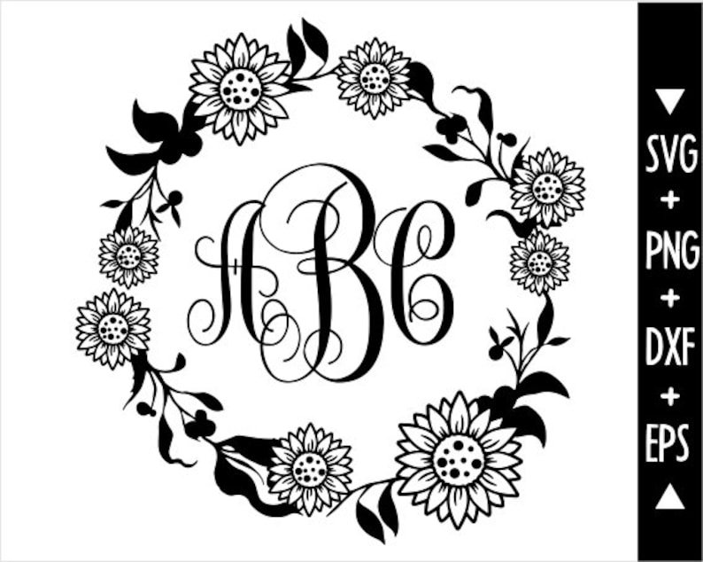Free Free 107 Circle Flower Monogram Svg SVG PNG EPS DXF File