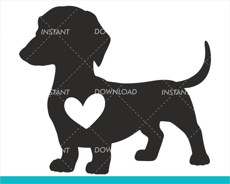 Download Daschund Heart SVG / Weiner Dog Heart SVG File / Animal ...