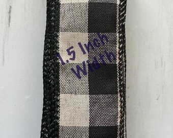 Burlap Looking Weaved 5 YARDS-2.5" Wide Wire Edge Ribbon for Crafting Wreath Supply Fall Decor