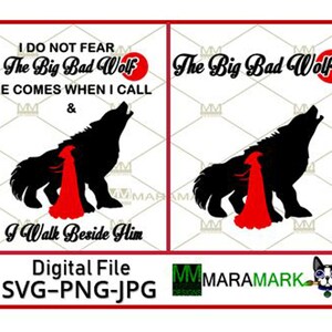 The Big Bad Wolf Little Red Riding Hood Inspired svg, png, jpg file di download digitale