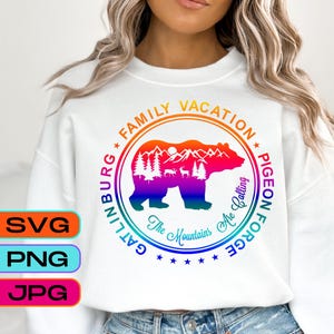 Gatlinburg Pigeon Forge Family Vacation, The Mountains Are Calling, Tennessee Family Vacation, digital download, png, svg, jpg