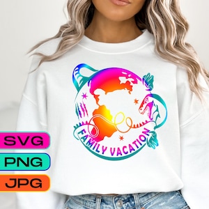 Velociraptor Family Vacation, Amusement Park Family Vacation,  Universal Studios Family Vacation, png, svg, jpg (Digital Download)