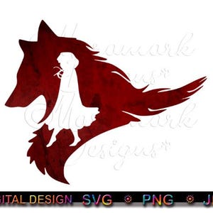 Lupo Cattivo, Cappuccetto Rosso, Fiabe, Cappuccetto Rosso, Cappuccetto Rosso e il Lupo Cattivo, svg, png, jpg download digitale
