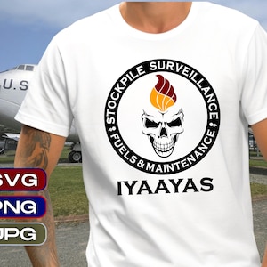 Stockpile Surveillance, IYAAYAS Skull Pisspot Design, Air Force Decal, IYAAYAS T-shirt Design,  svg, png, jpg digital download file