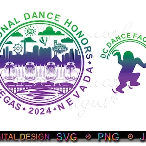 2024 NATIONALS DANCE HONORS, Las Vages, Nevada, Concorso di danza, D C Dance Factory, Sublimazione, stampa, file di taglio, svg, png, jpg