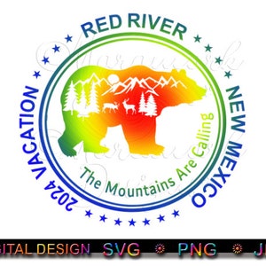 RIVIÈRE ROUGE, Nouveau-Mexique 2024 vacances, vacances en famille, vacances entre amis, vacances, vacances à la montagne, svg, png, jpg