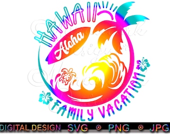 Hawaii Family Vacation SVG: Aloha Design (Digital Download)