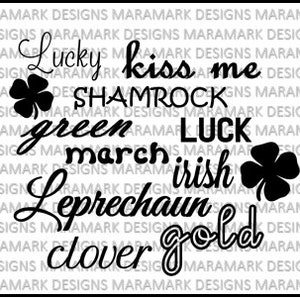 St Patrick&#39;s Day T-Shirt Design: Shamrock, Leprechaun (Digital Download)