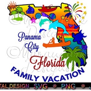 PANAMA CITY FLORIDA Familienurlaub, Florida Urlaub, Reise mit Freunden, Familienurlaub, Sublimation, Vektor, Schnittdatei, svg. png, jpg