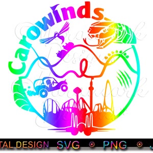 Silver Dollar City SVG: Roller Coaster Theme Park Design (Digital Download)