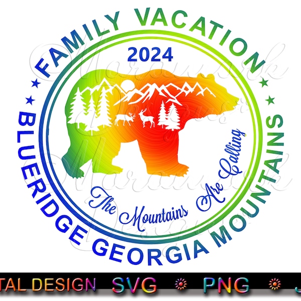 Blue Ridge Georgia Mountains Family Vacation 2024, Mountains Family Vacation, Family Vacation, The Mountains Are Calling SVG, PNG, JPG