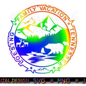 Familievakantie LOESING TENNESSEE, Gatlinburg Sublimation, Tennessee Family Trip, png, jpg, svg