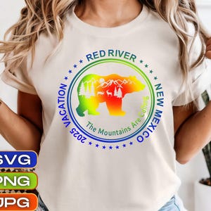 Río Rojo, Nuevo México 2025, Vacaciones en familia, Vacaciones con amigos, Vacaciones en la montaña, SVG, PNG, JPG