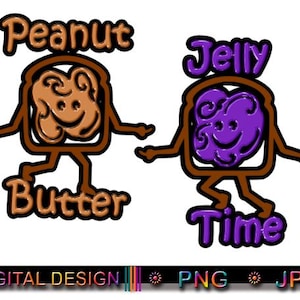 Peanut Butter Jelly Time, kindershirtontwerpen, leuke shirtontwerpen, png- en jpg-indelingen, afdrukken, sublimatie, digitale download