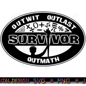 Math Competition Survivor Design: SVG, PNG, JPG (Digital Download)