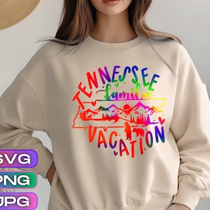 Tennessee Family Vacation SVG: Mountain Scene (Digital Download)