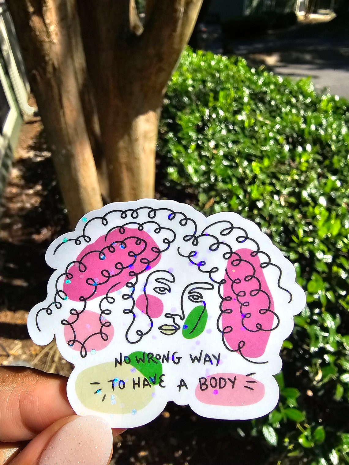 No Wrong Way to Have a Body / Glitter Sticker / Gift for Women / Body ...