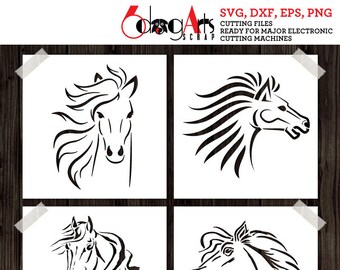 Download Free Horse Head Stencil Etsy for Cricut Explore, Silhouette and other cutting machines.