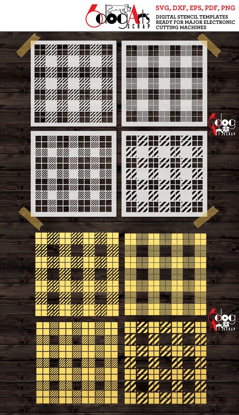 Digital Cake Cookie, Cake, Wall, Floor Tile Stencil Templates - SVG DXF Files for Cricut, Laser GlowForge Mylar Cutting  Instant Download Craft Supplies
