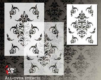 Baroque Wall Digital Stencil Vector Cut Files SVG DXF diy Template Instant Download Mylar Die Cutting Craft Supply Silhouette Cricut JS-46