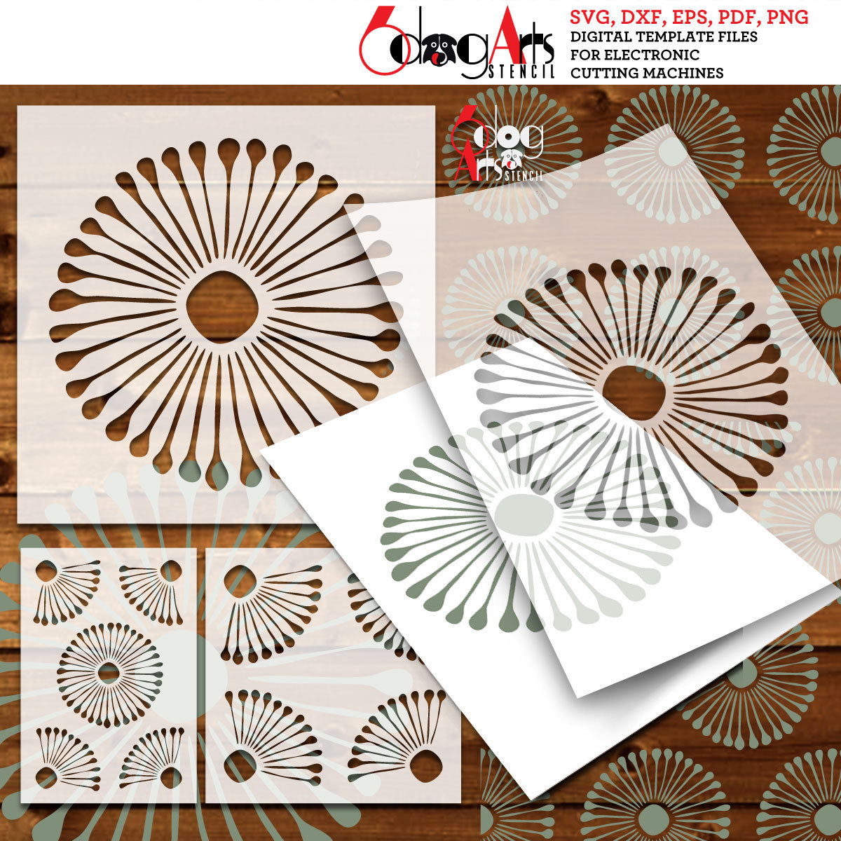 3 Pezzi Stencil Circolare, Stencil Rotondi per Pittura, Modello Circolare in Plastica, Strumento di Disegno con Cerchi per Geometria Pittura Studio Progettazione (Arancione Trasparente