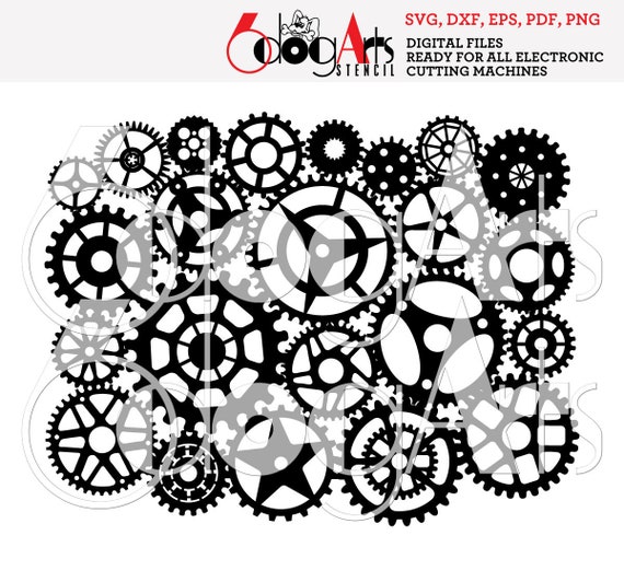 Steampunk Cogs And Gears Template
