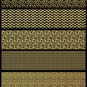 Set of six digital stencil templates featuring various leaf and floral designs. The designs are black on a white background. The text "Set of 6 Stencil Digital Templates" is at the bottom of the image.