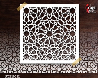 Medina Marocchino Piastrella Muro Stencil Digitale File Vettoriali SVG DXF Modello fai da te Scarica Mylar Taglio Craft Supply Silhouette Cricut JS-82