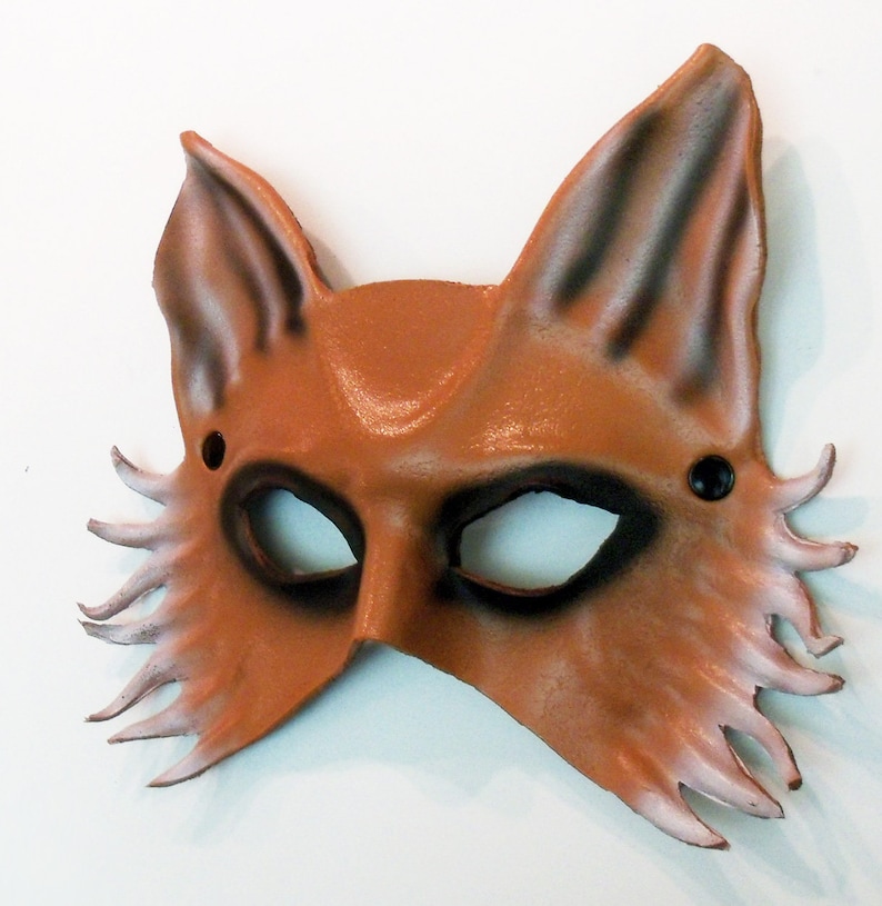 FOX MASK by MASKELLE Masks Comfortable Affordable Stylish for Men or Women adult size Halloween masquerade costume dog wolf animal