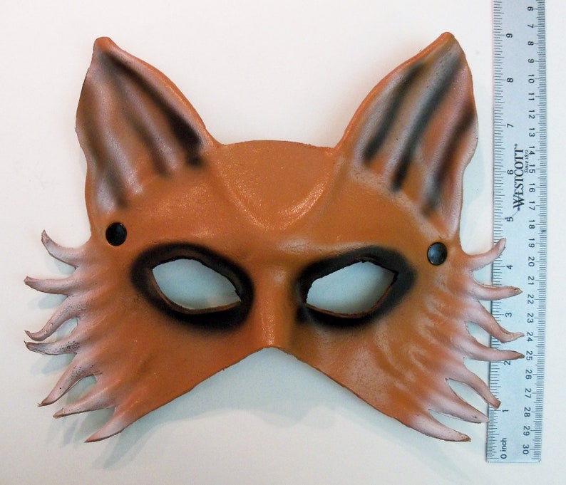 FOX MASK by MASKELLE Masks Comfortable Affordable Stylish for Men or Women adult size Halloween masquerade costume dog wolf animal
