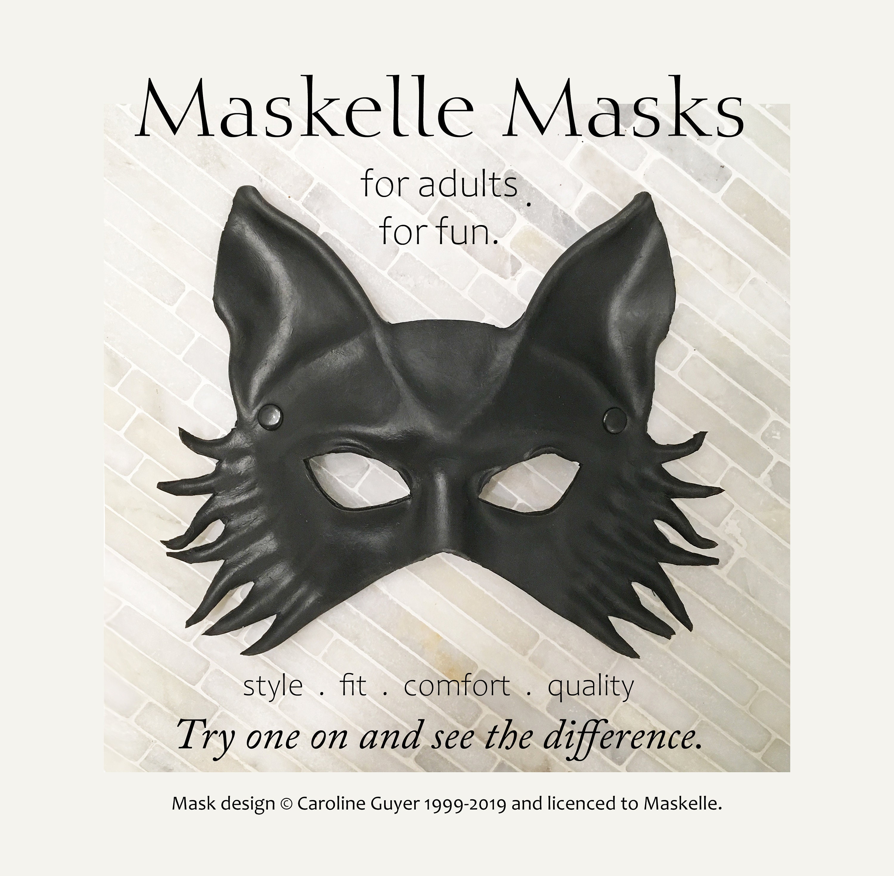 Maskelle Wolf Dog Mask in Black costume theater Halloween Etsy