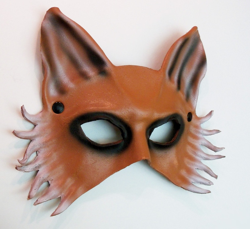 FOX MASK by MASKELLE Masks Comfortable Affordable Stylish for Men or Women adult size Halloween masquerade costume dog wolf animal