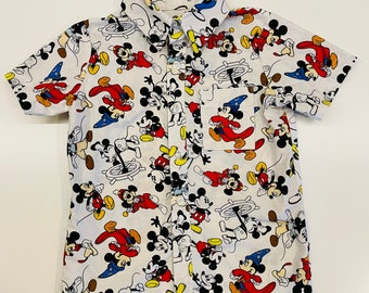 Boys Custom Disney Button Up Shirt! You Pick Fabric!