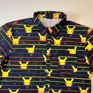 pikachu dress shirt Pokemon Pikachu Little Boys Matching Family Hawaiian Button Down Shirt Blue 5