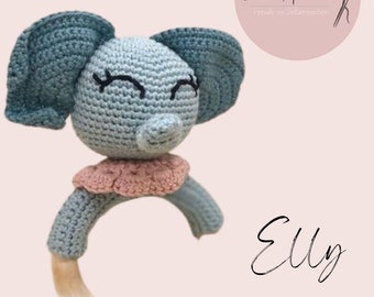 Crochet pattern handrim/rattle - Elly
