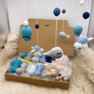 DIY crochet set Mobile "Underwater World" with crochet instructions