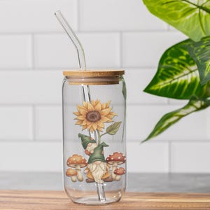 Bicchiere da caffè personalizzato a forma di fungo gnomo, 16 once - Bicchieri stravaganti, bicchieri originali