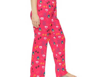 Dog Mom Pajama Pants: Coffee Lover Sleepwear, Comfy Lounge Bottoms