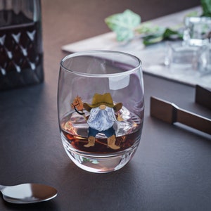 Bicchiere da whisky a forma di gnomo da cowboy: articoli da bar rustici in stile western, regalo originale