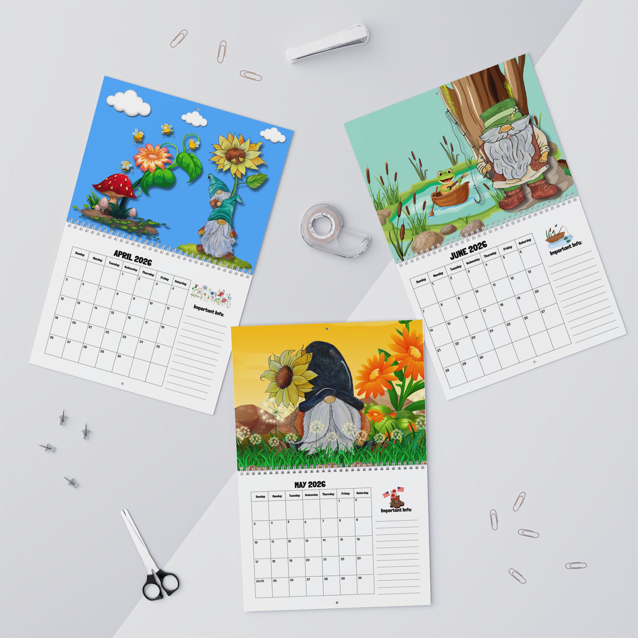 2026 Calendar, Gnome Life Wall Calendar, Gnome Life 2026: Art Calendar (2 sizes), Fun & Inspirational Calender, Gift for Gnome Lovers