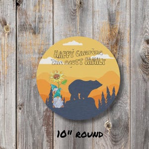 Personalized Happy Campers Wood Sign: Custom Cabin Decor