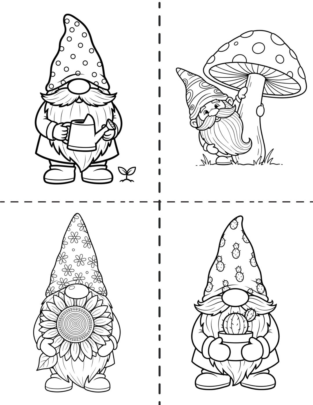 4-pack-plant-gnome-coloring-pages-garden-theme-coloring-sheet-set