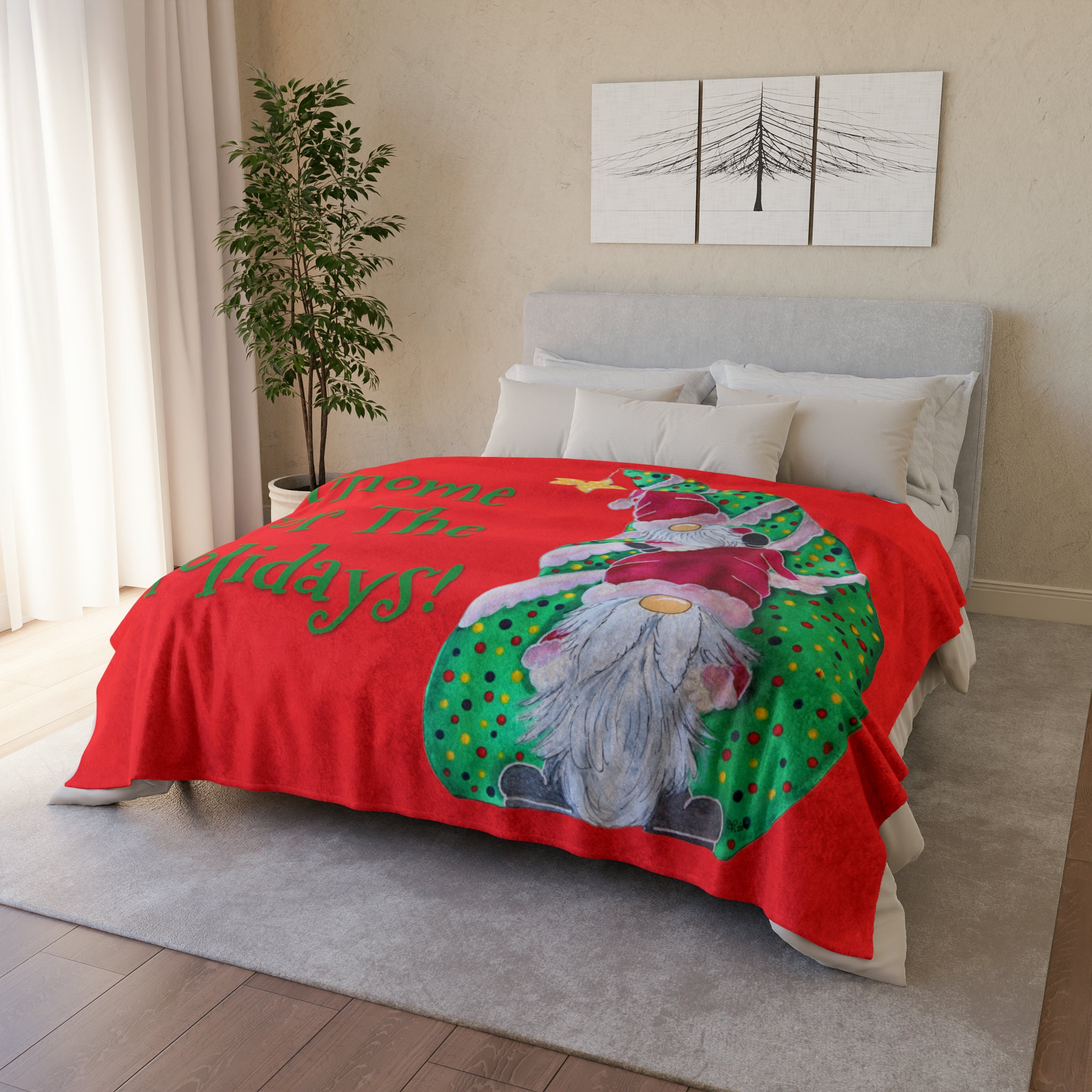 Gnome Throw Blanket Etsy