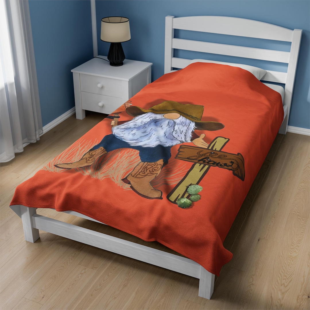plush throw blanket | yee-haw cowgirl main image 0