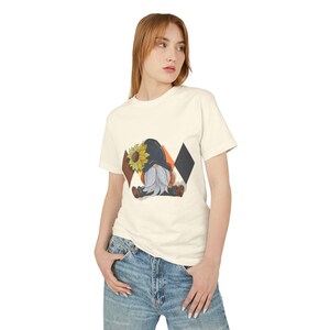 Retro Gnome Tee, Unisex Graphic T-Shirt, Vintage Garden Gnome Shirt, Men&#39;s Women&#39;s Cotton Tee, Heavyweight Tee, Boho Hipster Top