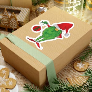 Christmas Gnome Kiss-Cut Stickers, Holiday Mistletoe Decor, Funny Xmas Sticker Pack, Cute Festive Decals, Winter Gift Tags, Gonk Sticker