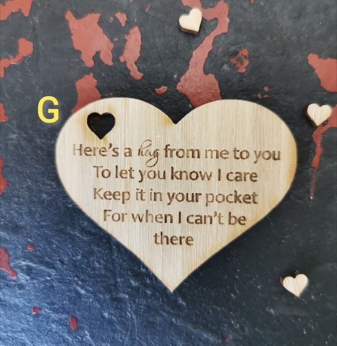 Pocket Hug Little Hug First Day of School Heart Wooden Hug Etsy Australia