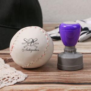 Sellos de béisbol personalizados, sellos de tinta multicolor, regalos para amantes del béisbol, regalos para papás, ¡personaliza tu propio béisbol especial!
