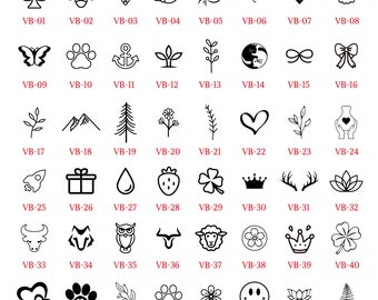 Mini sello autoentintable // Sellos pequeños para tarjetas de fidelización, sellos manuales pequeños, diseño de mini sello de goma personalizado