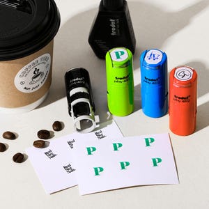Personalized Loyalty Card Self Inking Stamp, Personalized Stamp for Loyalty Card, Mini Stamp Logo, Coffee Card Stamp, Custom Stamp Round